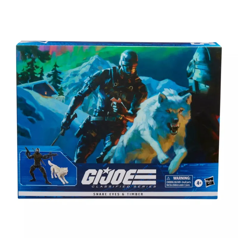 

Hasbro G.I. Joe Special Forces SNAKE EYES G TIMBER Snake Eye Mask Man and White Timberwolves 6-inch Mobile Man Figures Toy Gift