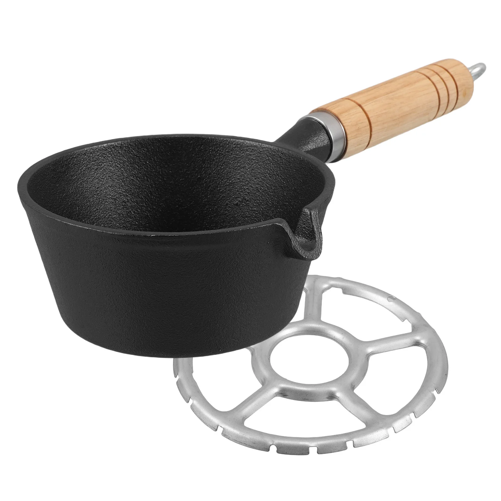 

Mini Cast Iron Skillet Small Frying Pan With Wooden Handle For Stove Top Butter Warmer Omelette Egg Cookware Pot