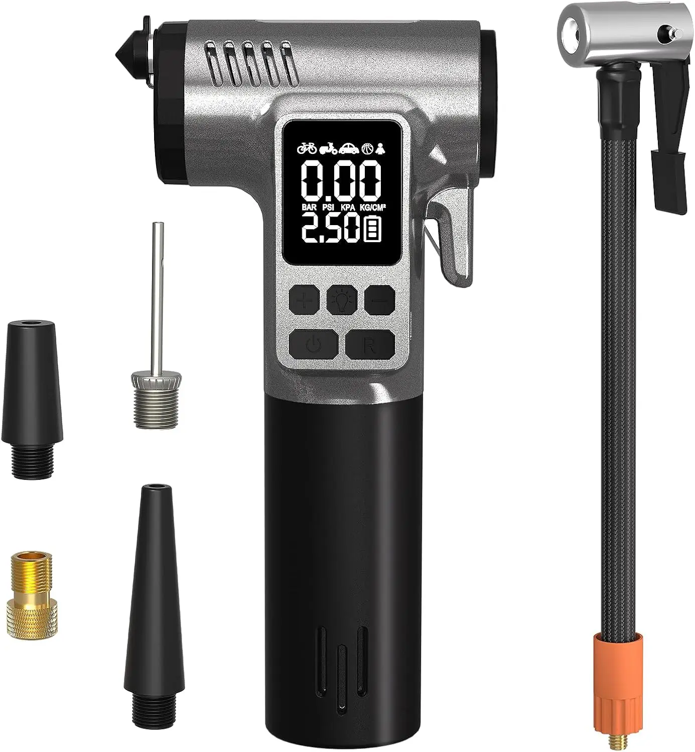 

Портативный цифровой воздушный компрессор для накачивания шин для аварийного испытания на накачивание автомобильных шин и давление