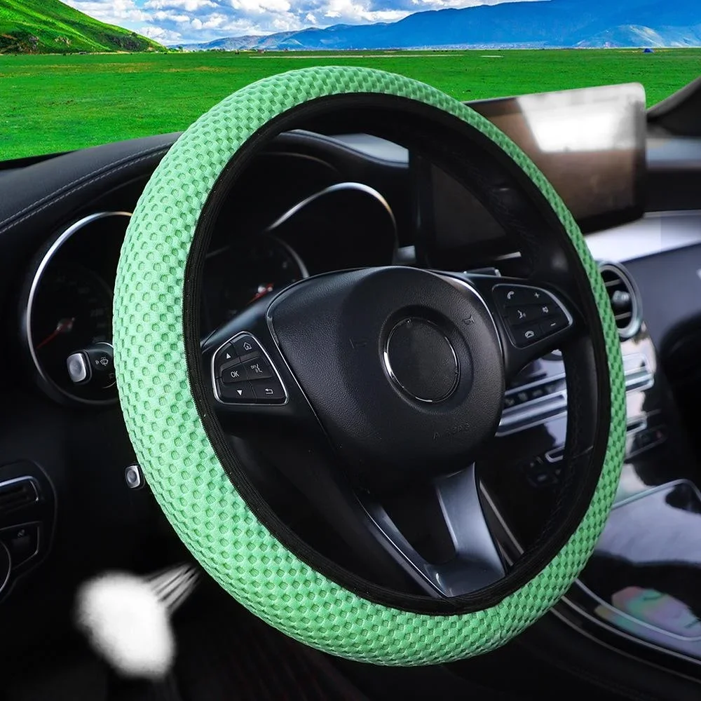 Car Steering Wheel Cover, All Season Universal, High-end, Summer Anti Slip and Sweat Absorbing Handlebar Cover