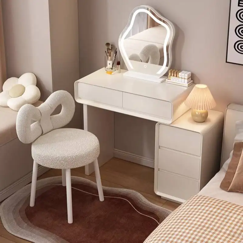 

Deco Luxury Storage Vanity Desk Stool Slim Modern Essentials Adult Mirror Vanity Drawers Cabinet Cute Penteadeira Furniture