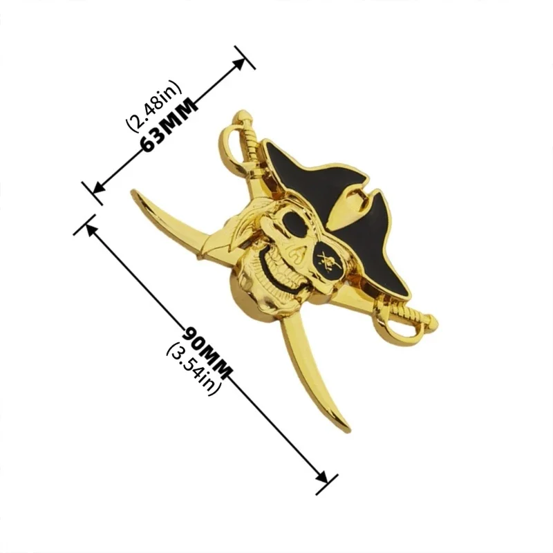 دراجة نارية سيارة ملصق سبائك الزنك معدن ملصق مائي شعار مع موضوع القراصنة مناسبة لتخصيص السيارة مانعة لتسرب الماء #6