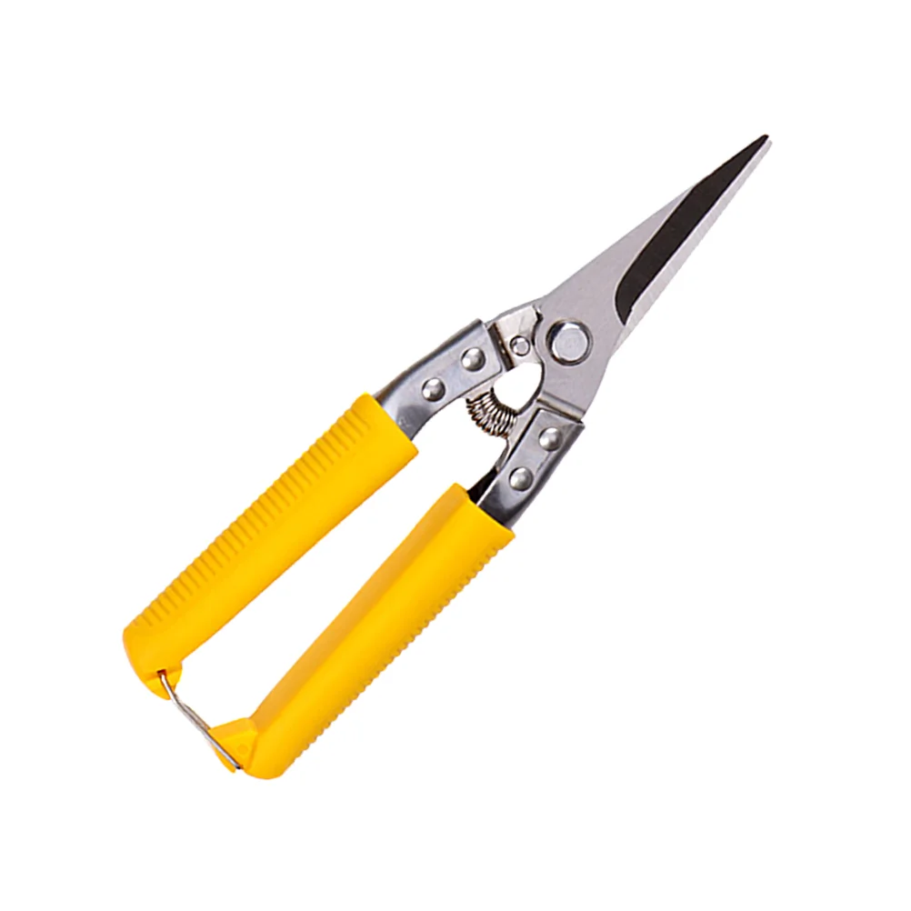 Tin Metal Sheet Scissors Shears Hand Tool PP Handle Straight Hand Tool Industry Work Metal (Yellow)