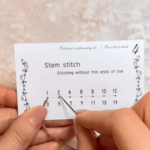 Mini Creative Sewing Book für Anfänger, Nähfähigkeiten, Kartenhandbücher, handgefertigte Nähmuster, erhöhen Sie Ihre Stickerei -Nähfähigkeit 12 Hauptverkaufsrisiken für kostenlose Herry Stickerei - №1