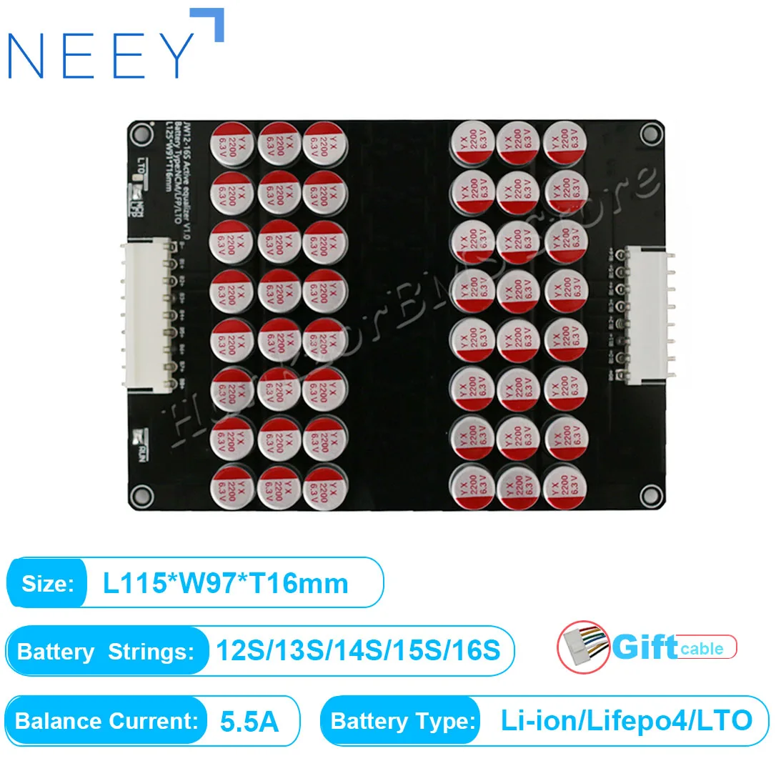 HANKZOR NEEY 5A 3S 4S 5S 6S 7S 8S 9S 10S 11S 12S 13S 14S 15S 16S 17S Aktiver Equalizer Balancer Lifepo4/Llipo/lto Batterie-Energiekondensator 8