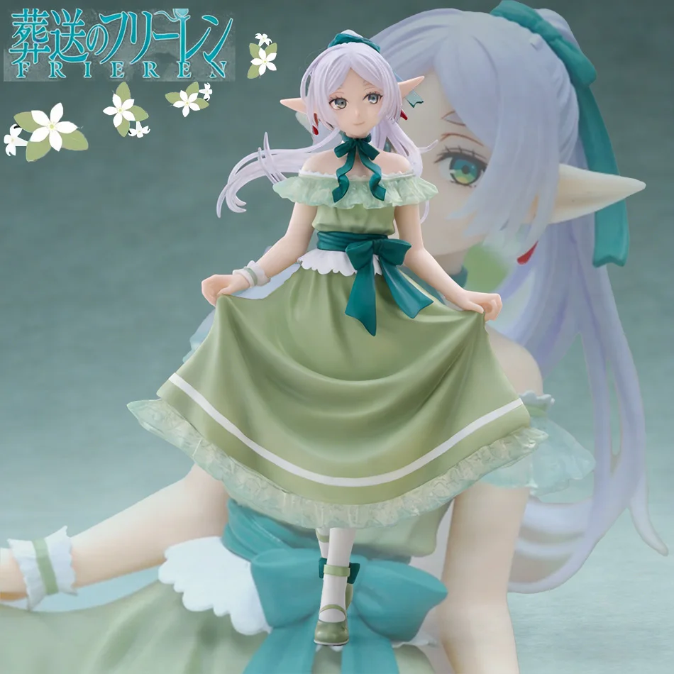 

NEW 19CM Anime Merch Frieren: Beyond Journey's End Frieren Himmel Action Figure Dress Ver. Anime PVC Model Doll Decoration Gift