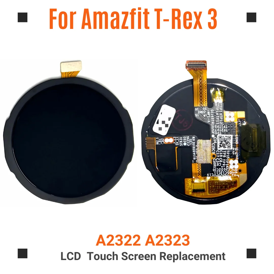 

For Amazfit T-Rex 3 A2322 A2323 LCD Display Touch Screen Replacement For Amazfit T-Rex 3