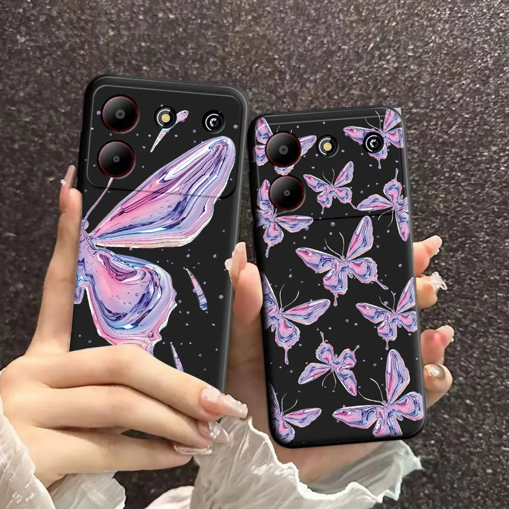 For ZTE Blade A54 A34 4G Case Natural Soft Silicone Beauty Floral TPU Phone Case For ZTE Blade A33S a54 a34 Back Cover Protector
