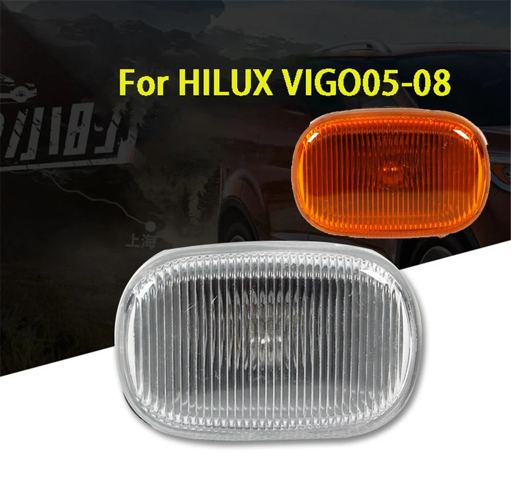 2PCS LED Side Marker Turn Signal Lights Indicator Amber Repeater Car Lights For Toyota HILUX VIGO05-08