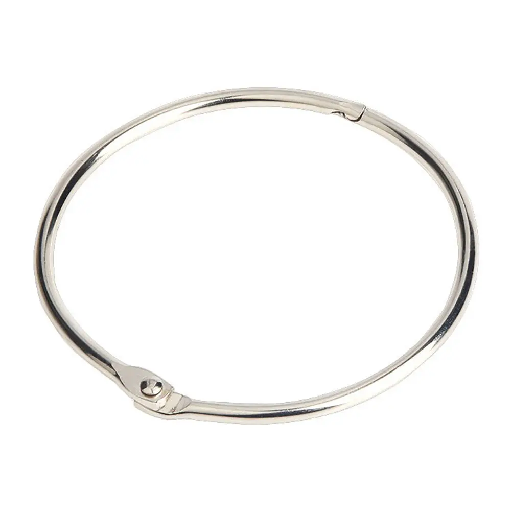 50Pcs Binder Rings Steel Loose Leaf Rings Rust Resistant Color Unfading Smooth Surface for Scrapbook Contract Photo Book Memo
