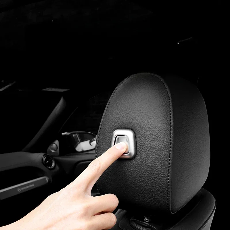 Для кнопки подголовника сиденья Mercedes-Benz GLE/gls декоративная наклейка GLB220.A200L/GLA200/EQB/EQA аксессуары для салона автомобиля