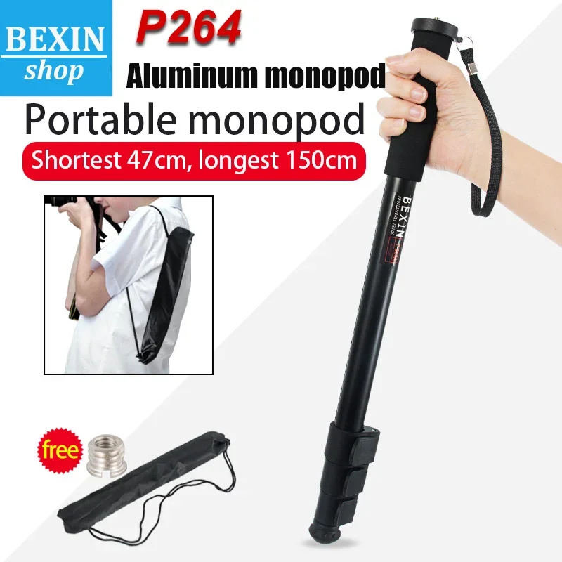 Digital Camera Telescopic Handheld Monopod Lightweight Camera Mount Adapter Support Monopod For Nikon Sony Dslr Camera