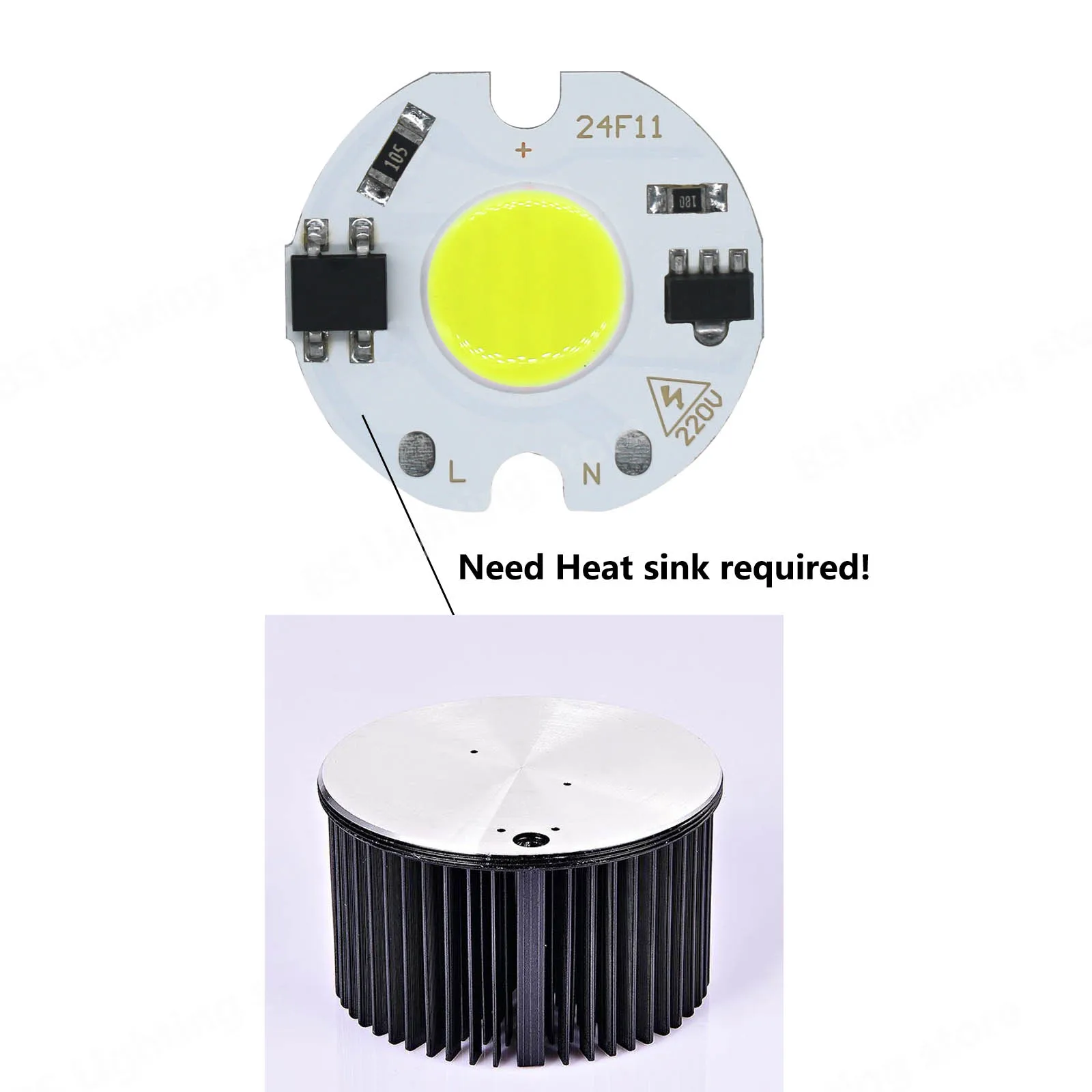 Imagem -04 - Lâmpada Led Cob de Alta Potência Matriz Led para Exterior e Interior Luz de Inundação Branca 5w Chips 220v 7w 3w 10 Pcs