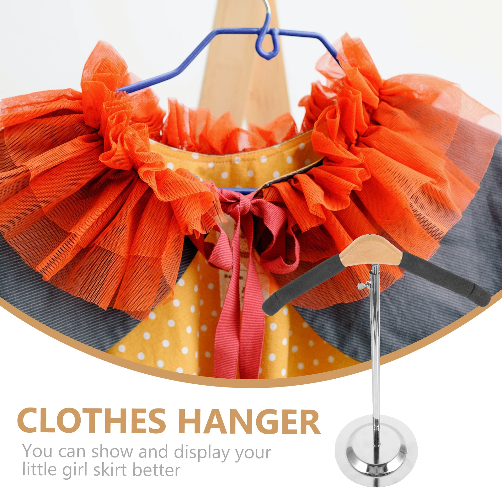 

Sturdy Clothes Display Stand Clothing T-Shaped Hanger Smooth Surface Perfect For Dresses T-Shirts Suits