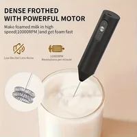 Mousseur à lait électrique sans fil, mini fouet à café, batteur à œufs portable, mélangeur de cuisine, agitateur pour cappuccino et café 2