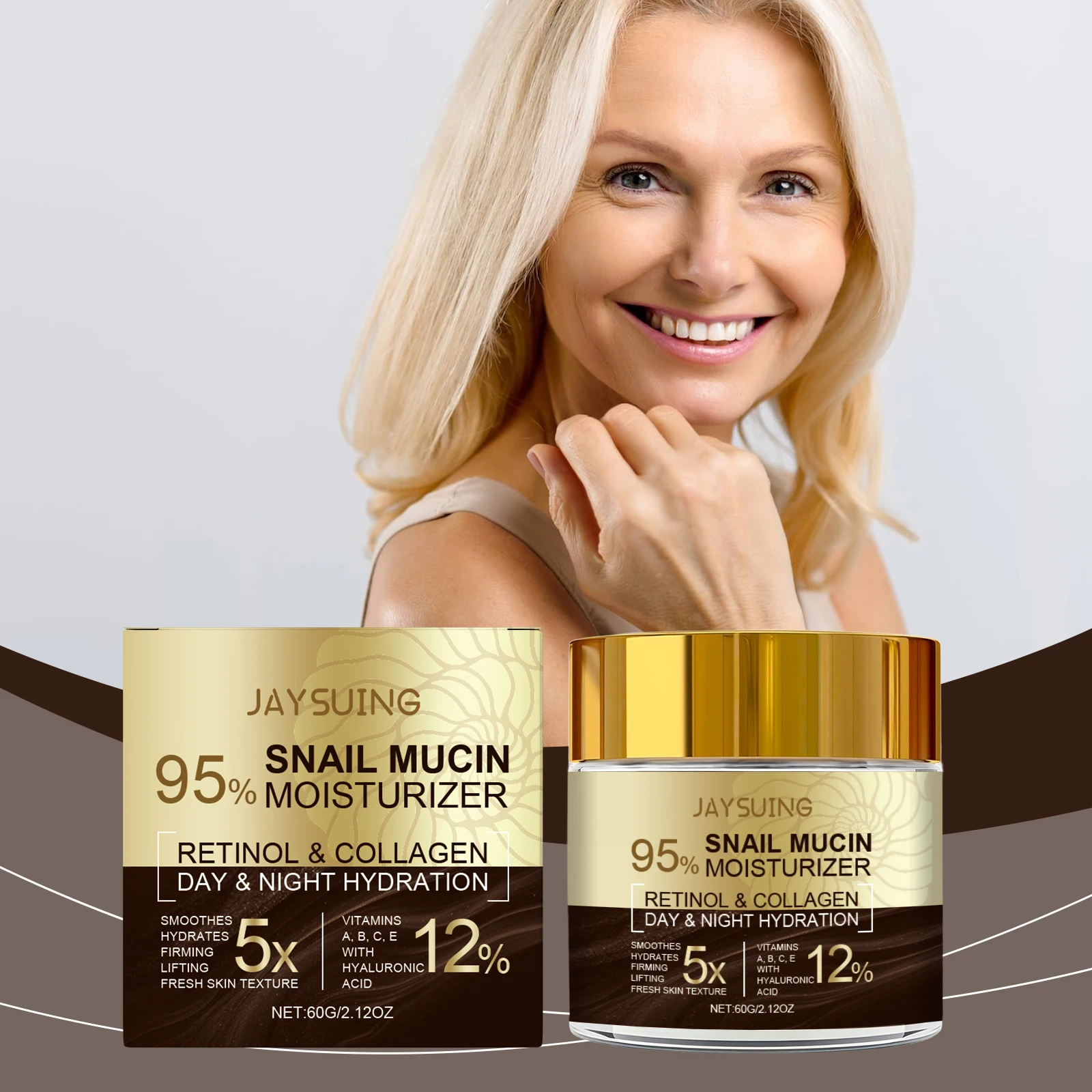Snail Collagen Moisturizing Face Cream Enhance Skin Resistance Improve Dullness Restore Skin Vitality Facial Nourish Care Lotion