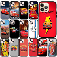 Cartoon Cars Lightning McQueen 95 Phone Cover Casing for Apple iPhone 15 14 Plus 13 12 Mini Pro Max XR + 13Pro 14+ 15+ Soft Case