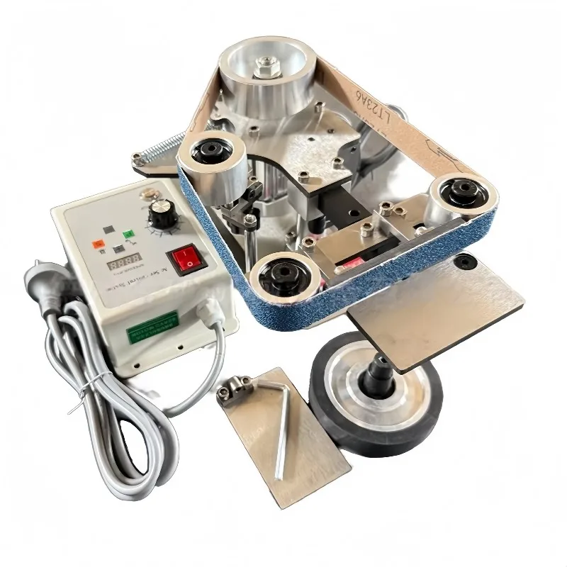 Direct sales industrial grade horizontal dual-purpose small electric 220V belt sander export 550W stainless steel