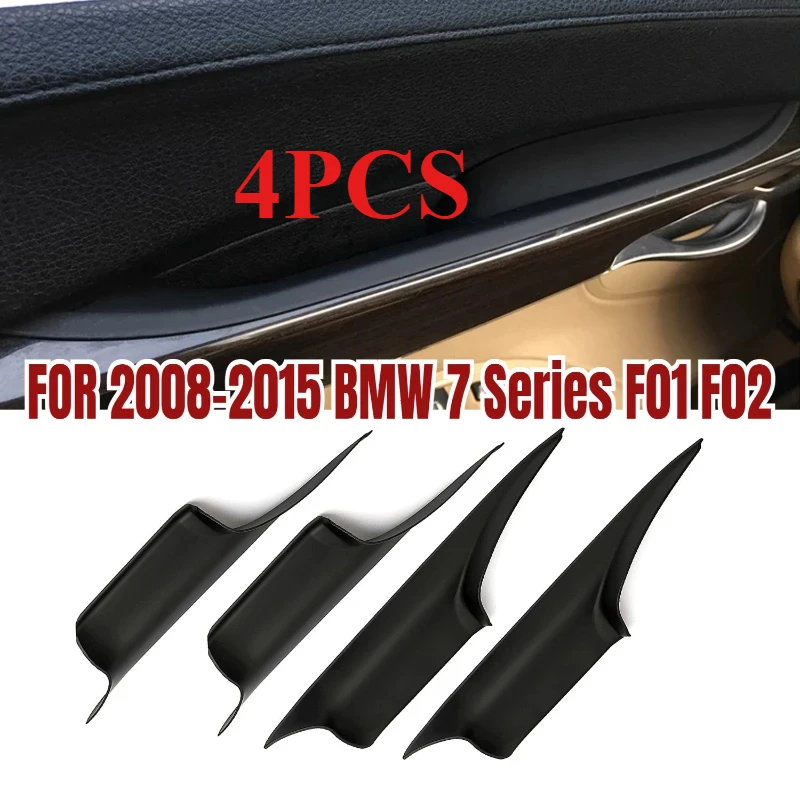 

4PCS Left/Right Side Door Interior Handle Pull Carrier Cover 51429151212 51419115501 FOR 2008-2015 BMW 7 Series F01/F02