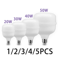 1-5pcs 50W 40W 30W 20W Super Bright LED Bulb Lamps E27 Light Bulb 220V 110V Lampada Living Room Home Bombilla Warm Cold White
