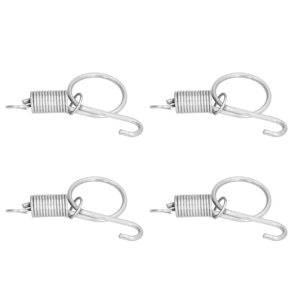 20Pcs Stainless Steel Spring Lock Hook Silver Durable Barn Breeding Frame Hook Standard Hook Dimension Pull Ring Mount Profile