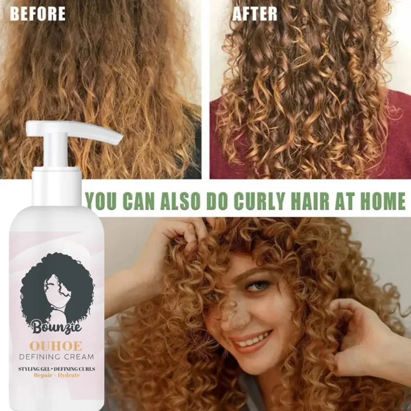 

Curl Hair Cream Natural Long Lasting Curls Fluffy Hairstyle Repair Damaged Roots Gel Deep Hydration Nourishing Hair Care Product