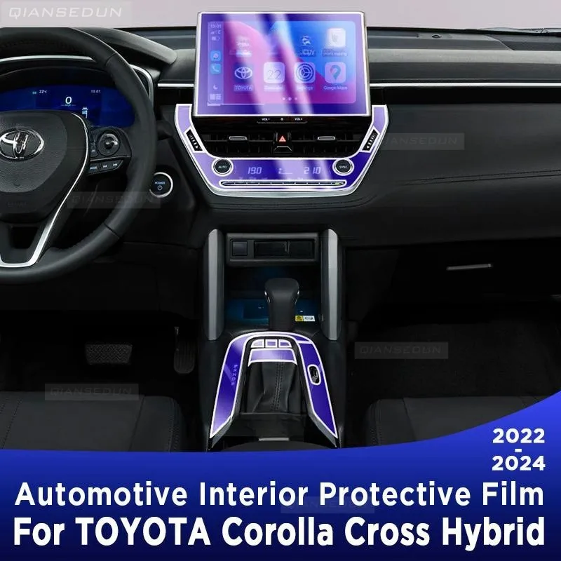 

For TOYOTA Corolla Cross Hybrid 2022-2024 Gearbox Panel Navigation Automotive Interior TPU Protective Film Anti-Scratch Sticker