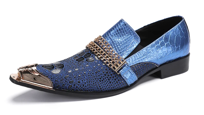 Herrenschuhe aus echtem Rindsleder mit Pythonmuster und Nadelverzierung für formelle Anlässe im Herbst, Modellausstellungen und geschäftliche Gelegenheiten. – Detail 24