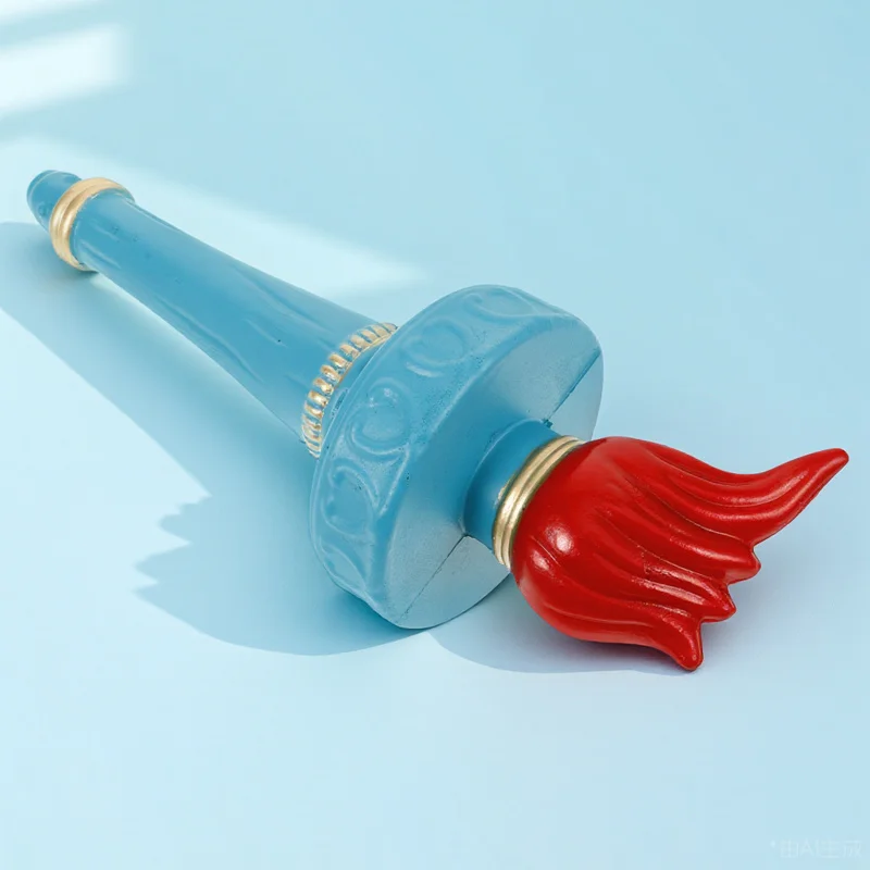 

Statue of Liberty Torch Prop for Halloween Costume Accessories Small Lightweight Easy to Carry Store Blue Decor
