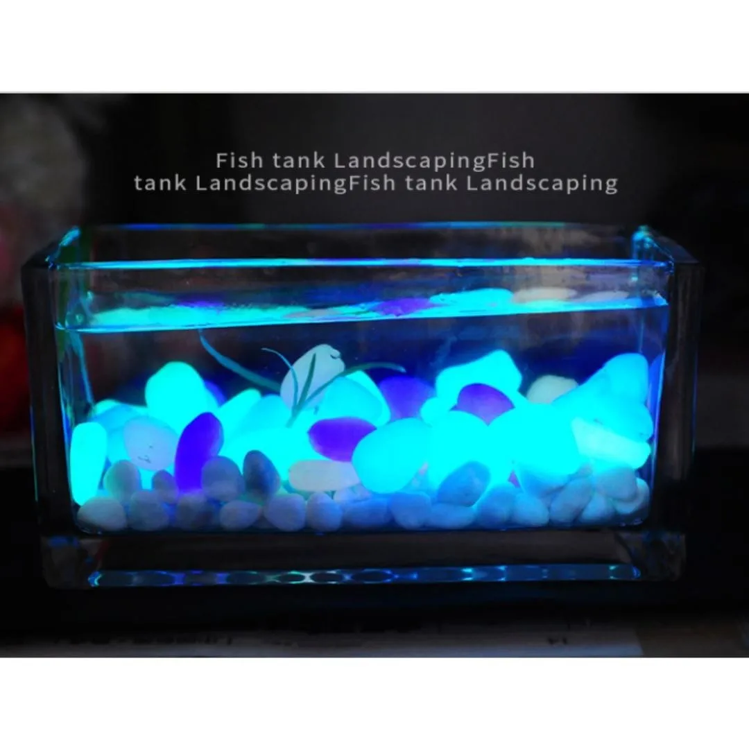 50/100Pcs Artificial Noctilucent Stone with Colorful Luminescence Aquarium Fish Tank Landscaping Vase Sidewalk Decoration