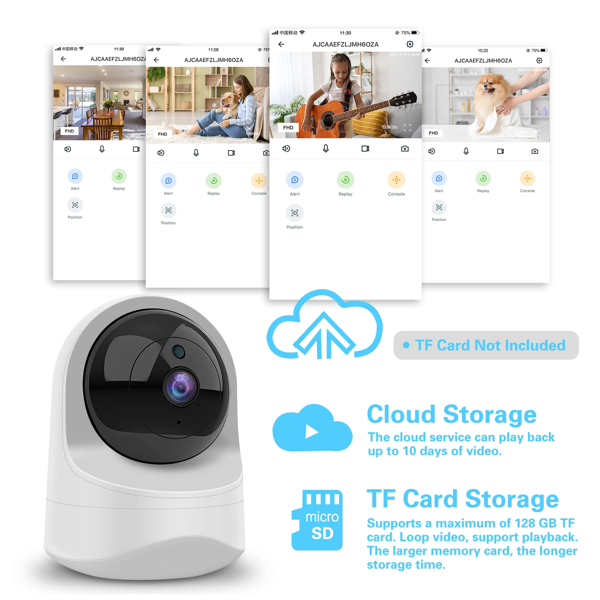 Security Camera Wireless WIFI IP home Indoor PTZ Smart Camera