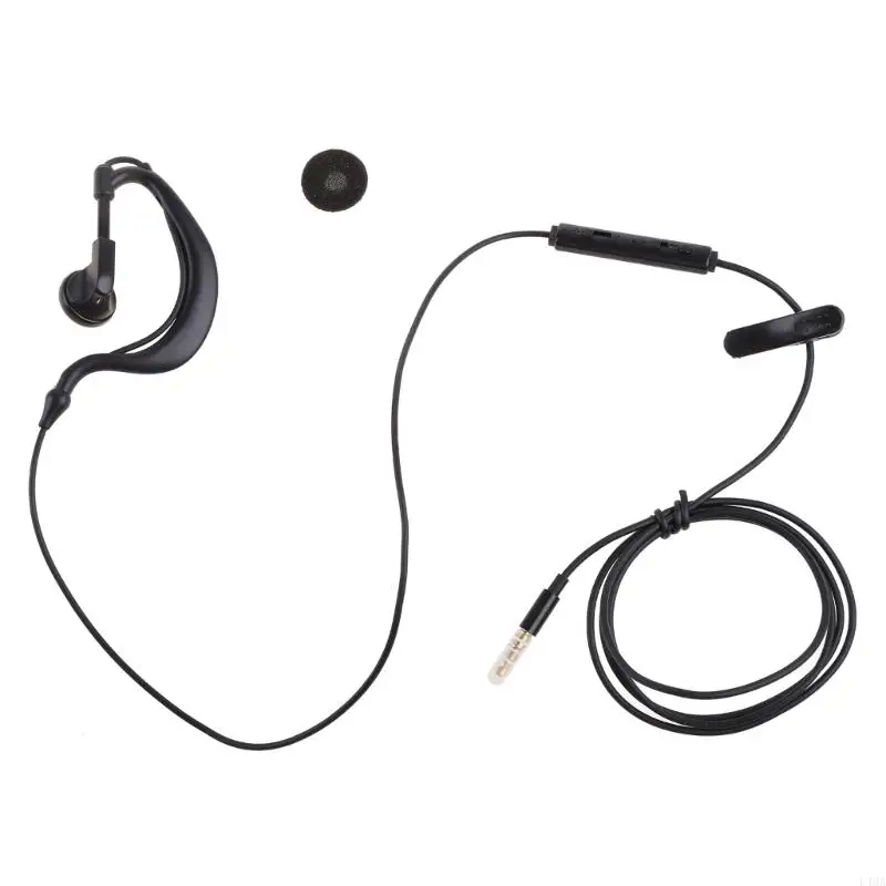 L4MA Stereo to Mono In-Ear Single Earbud Headset 3.5mm Headphone Single Side Earphone Low Cost Ear Bud for One Ear