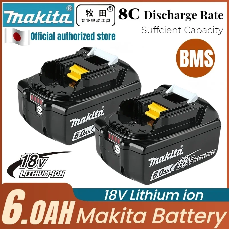 

100%Genuine Makita 6Ah//5Ah/3Ah for Makita 18V Battery BL1860B BL1860 BL1850B BL1850 BL1840 BL1830 Replacement Lithium Batteries