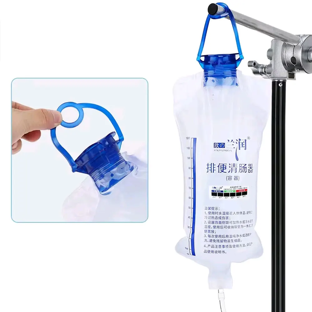 1200ML Enema Kit Spa Bowel Detoxification Colon Hydrotherapy Anus&Vaginal Cleaning Medical Household Enema Bag Women Anal Shower