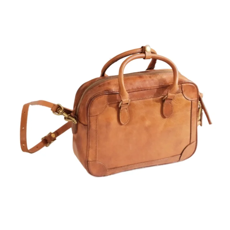 Sophisticated Minimalist Everyday Shoulder Bag for Women Genuine Leather Handcrafted Adjustable Strap Luxury Handbag