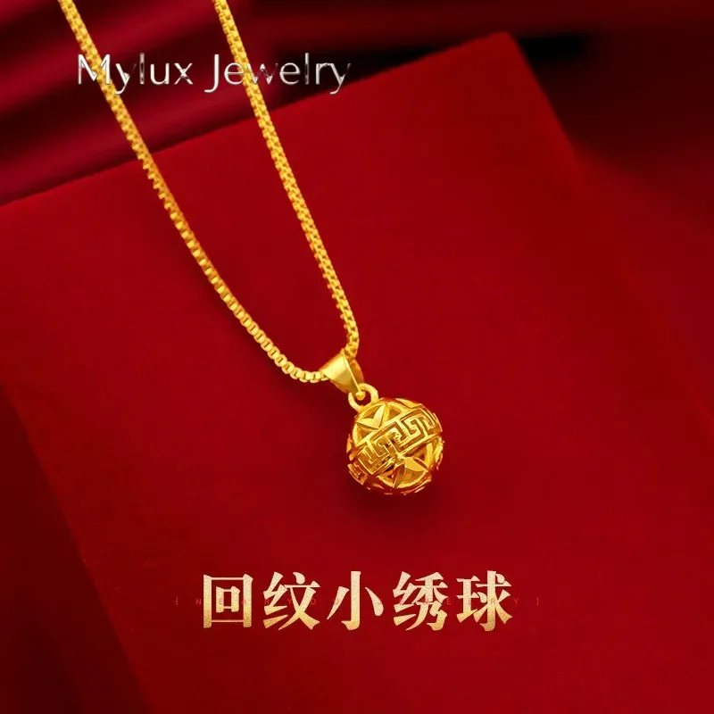 Mylux Jewelry Fashion - Forward 9999 Real 24K Yellow Gold Small Hydrangea Pendant