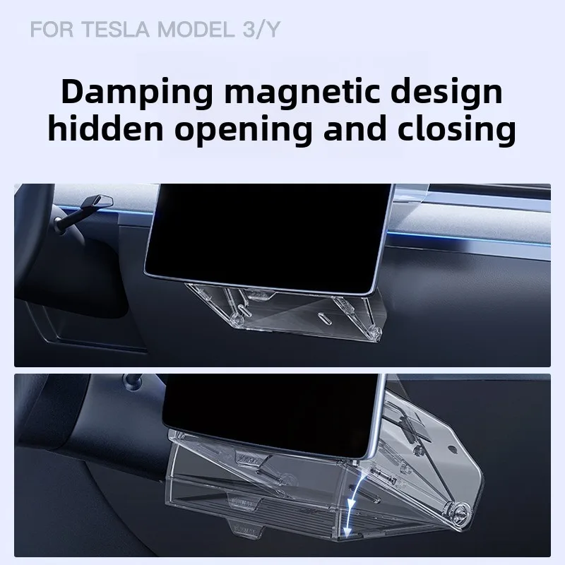 

Подходит для Tesla Huanxin Model 3/Y, центральный экран управления под ящиком для хранения, нескользящий отсек для хранения ETC
