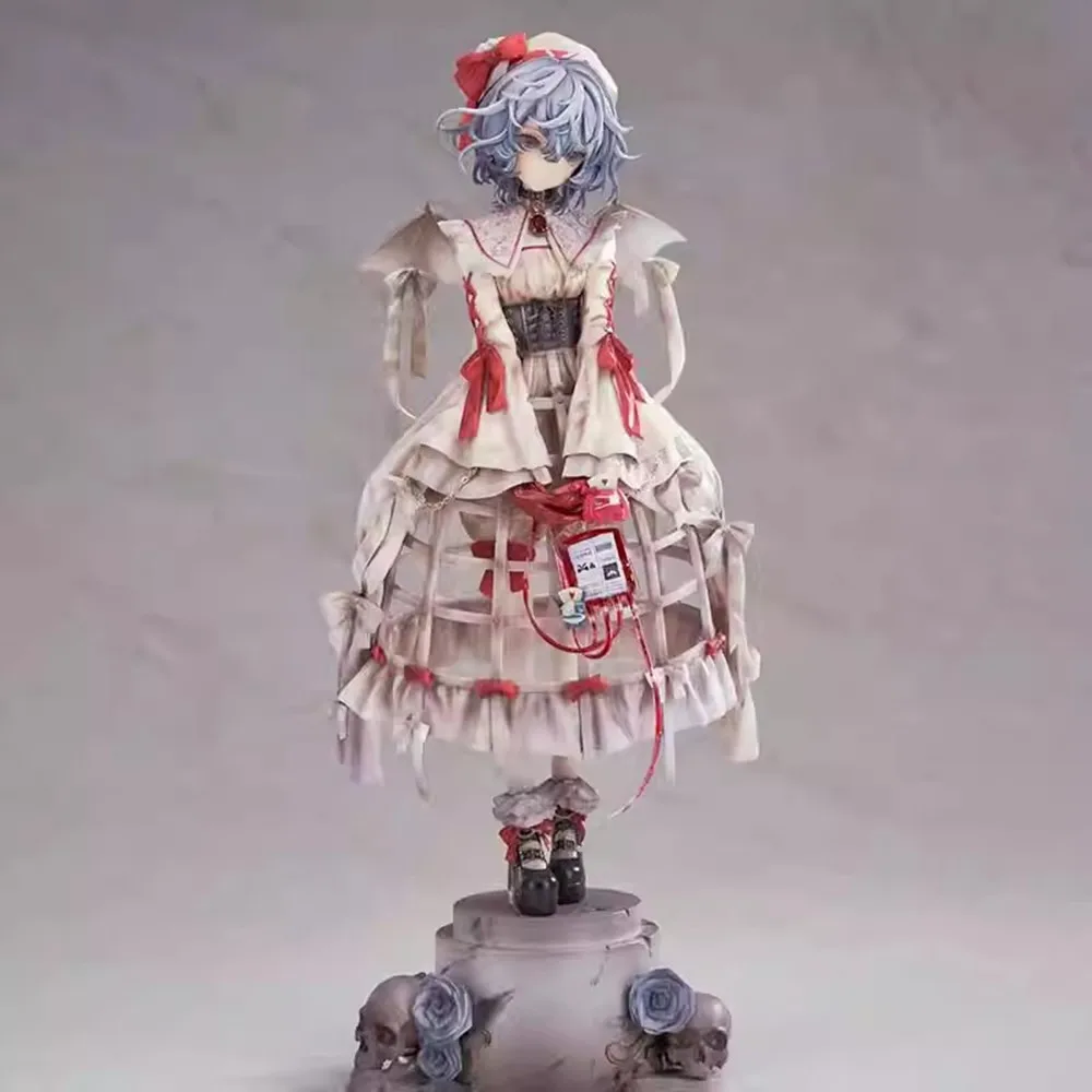 

New 27cm Project Remilia Scarlet Anime Short Hair Girl Collectible Figure Desktop Decor Statue For Anime Fans Collection Display