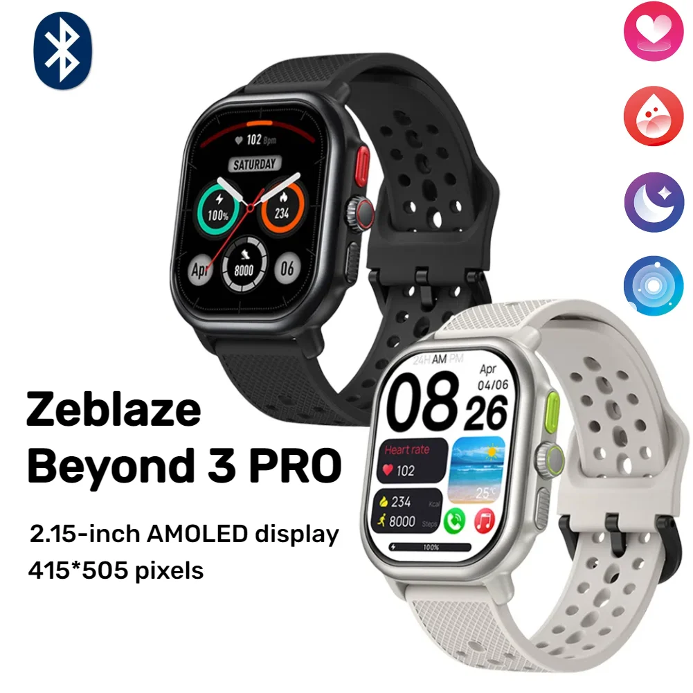 

New Zeblaze Beyond 3 PRO GPS Smart Watch 2.15'' AMOLED Display Built-in GPS & Route Import Make/Receive Phone Calls Smartwatch