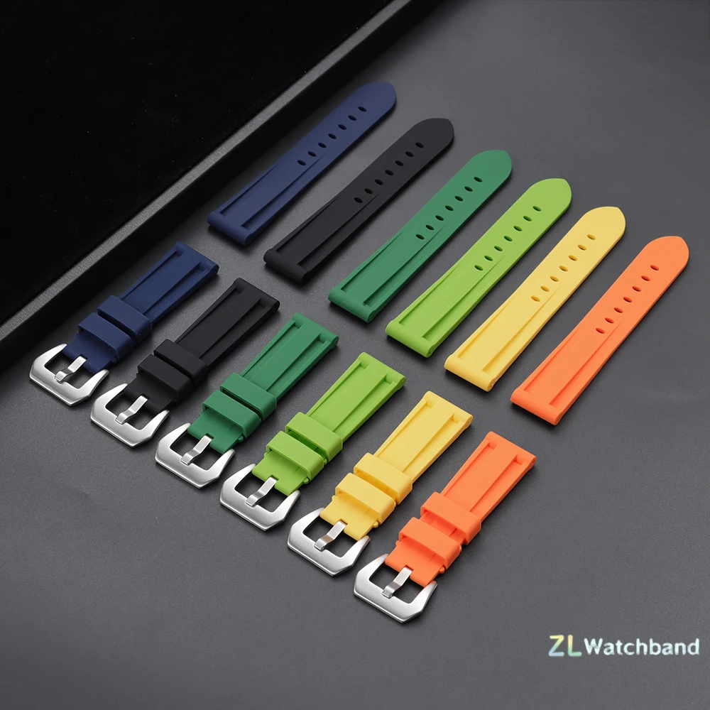 Silicone Straps for Panerai 20mm 22mm 24mm 26mm Rubber Watch Band for Seiko Men Women Sport Waterproof Bracelets Wristbands Belt view 3