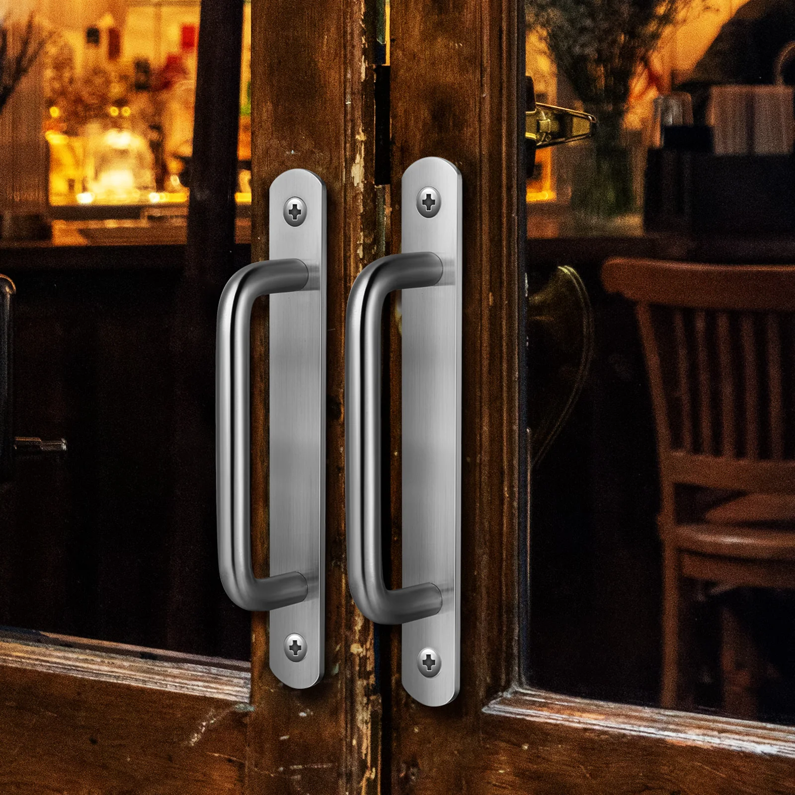 

4pcs Door Handles Aluminium Alloy Modern Cabinet Pulls Rust Proof For Closet Sliding Wardrobe Garage Interior Exterior Door