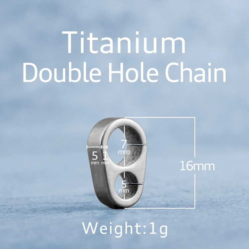 Real Titanium Men Keyring Flat Key Chain Rings Holder
