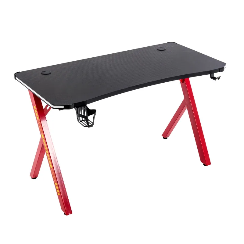 A para el hogar Oficina esquina Gaming Bureau Mesa de ordenador de metal con portavasos para PC Escritorio y Escritorio de Mesa de Escritorio Gamer