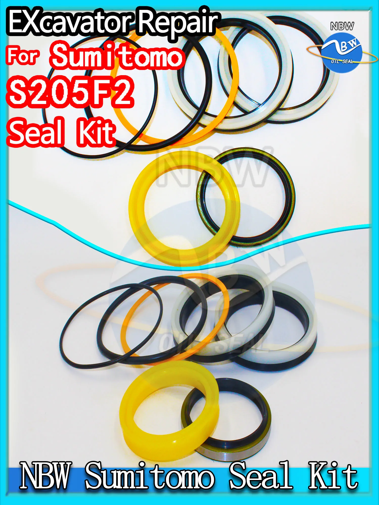 

For Sumitomo S205F2 Excavator Oil Seal Kit High Quality Repair Joystick Engine O-ring Cylinder BOOM ARM Bucket Hydraulic Pump