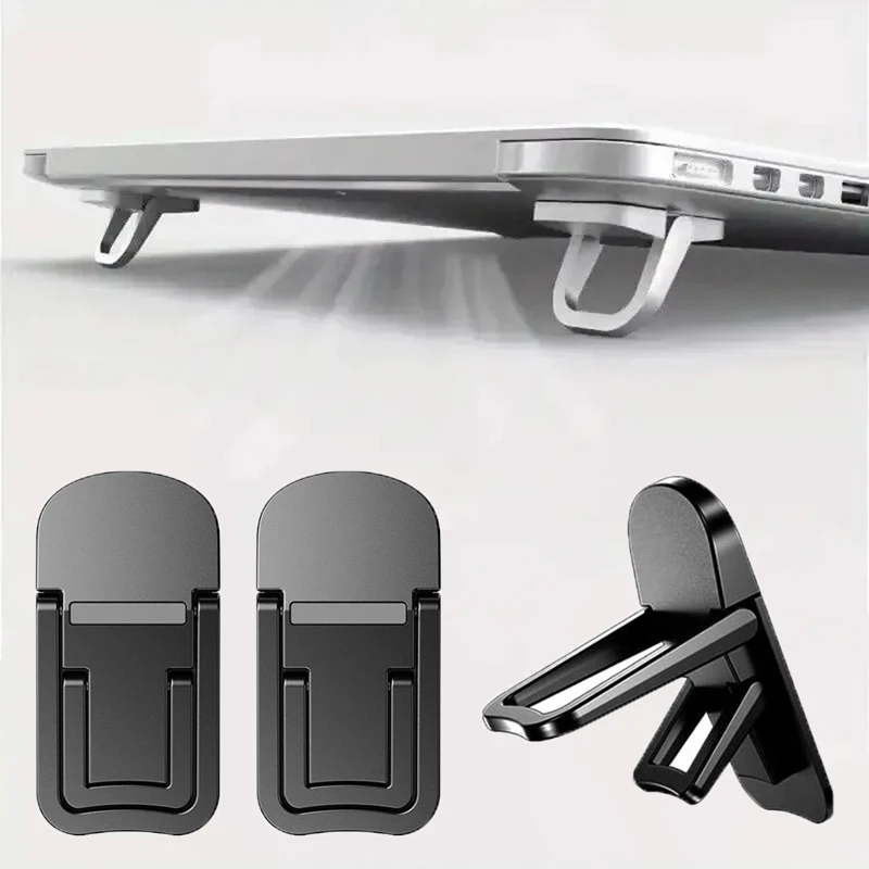 Laptop Stand Portable Invisible Laptop Riser Bracket 2 pcs Adjustable Angles Holder Legs Height Increase Brackets Self-Adhesive
