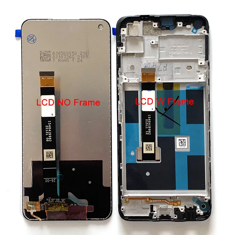 Original For Oppo Realme Narzo 30 4G 5G LCD RMX2156 Display Screen Frame Touch Panel Digitizer For Narzo 30 Pro 5G RMX2117 LCD