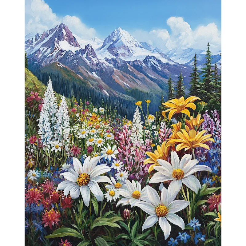 

GATYZTORY Paint By Numbers Landscapes Drawing Canvas Oil Painting By Numbers Flowers Mountains Scenery For Adults Home Decor