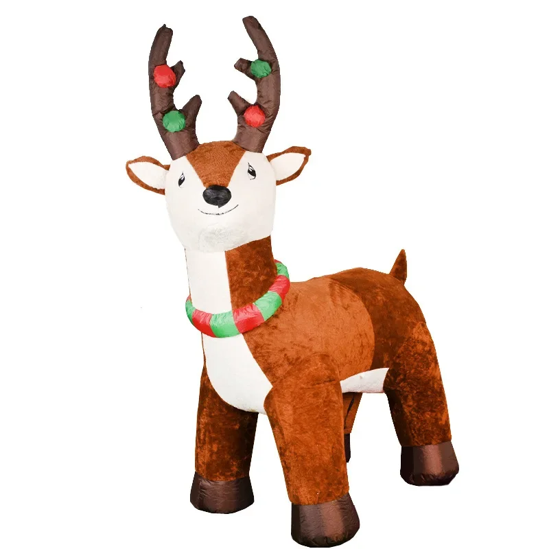 

Christmas Plush Elk Inflatable Air Mold LED Glowing Reindeer Indoor Porch Festive Party Decorations