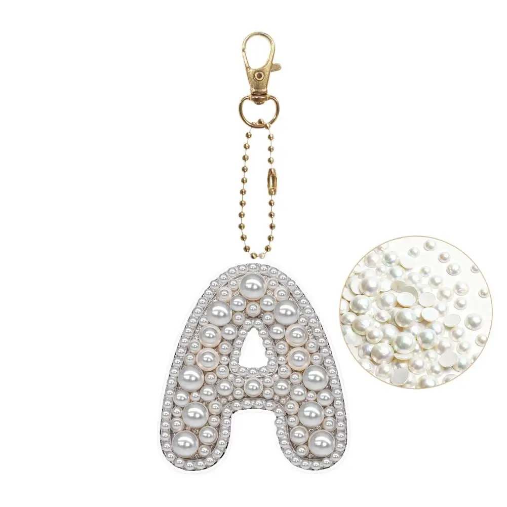 Pearl Rhinestone Animal Keychain Cute Dog Cat Owl Pendant Lobster Clasp Handbag Charm Car Key Holder Gift Llavero 키홀더 view 6