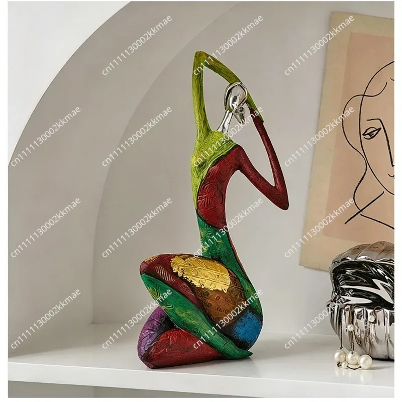 Nordic Abstract Yoga Art Ornament Advanced Modern Light Luxury High-end Bedroom Living Room TV Cabinet Home Decoration